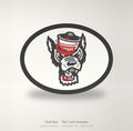NC State Wolfpack Oval Trailer Hitch Cover 2 Inch Receiver