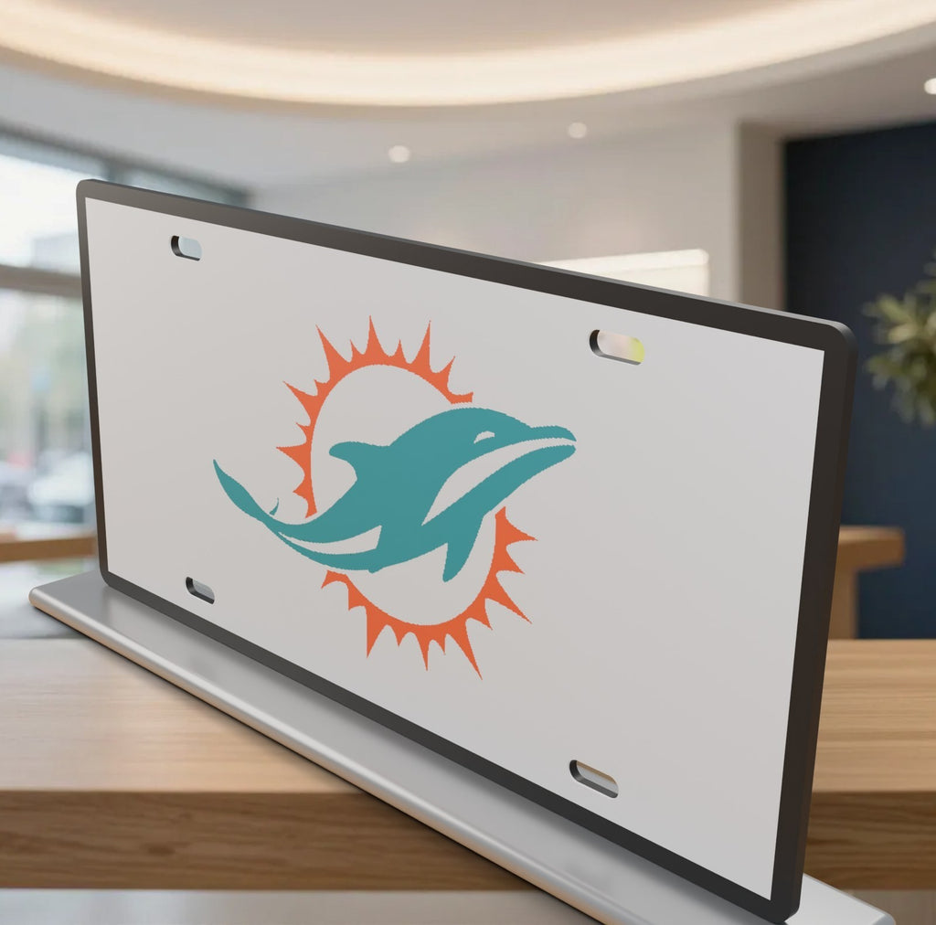 Miami Dolphins Football License Plate Car Tag 12x6 Front Novelty Vanity