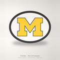 Michigan Wolverines Oval Trailer Hitch Cover 2 Inch Receiver