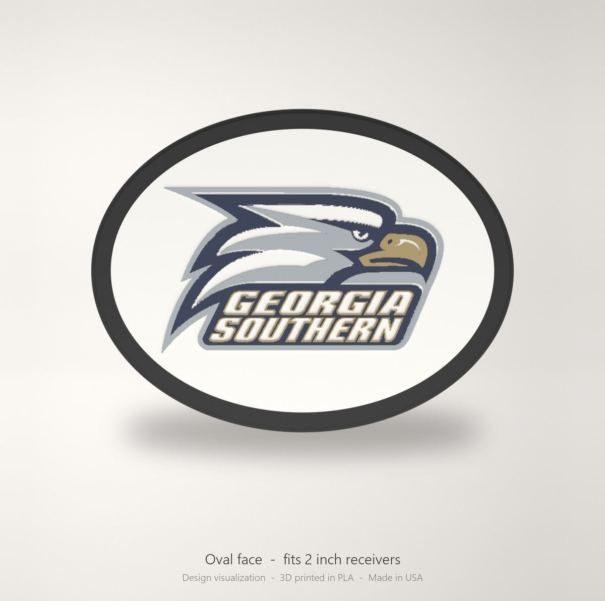 Georgia Southern Eagles Oval Trailer Hitch Cover 2 Inch Receiver