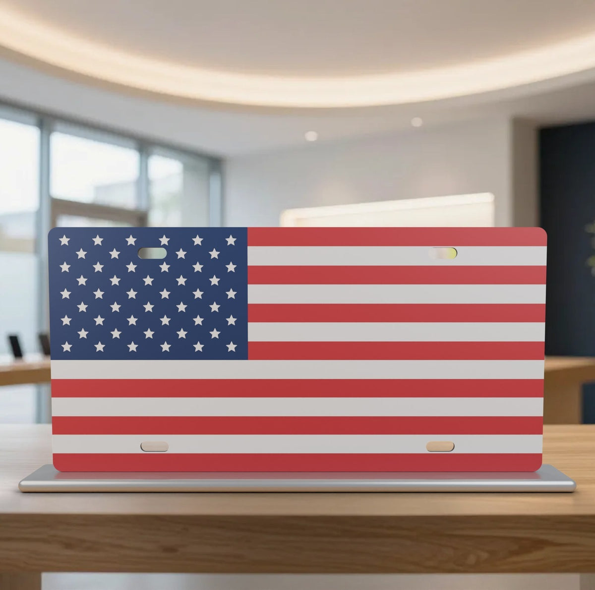 American Flag License Plate Car Tag 12x6 Red White Blue Front Novelty Vanity