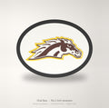 Western Michigan Broncos WMU Oval Trailer Hitch Cover 2 Inch Receiver
