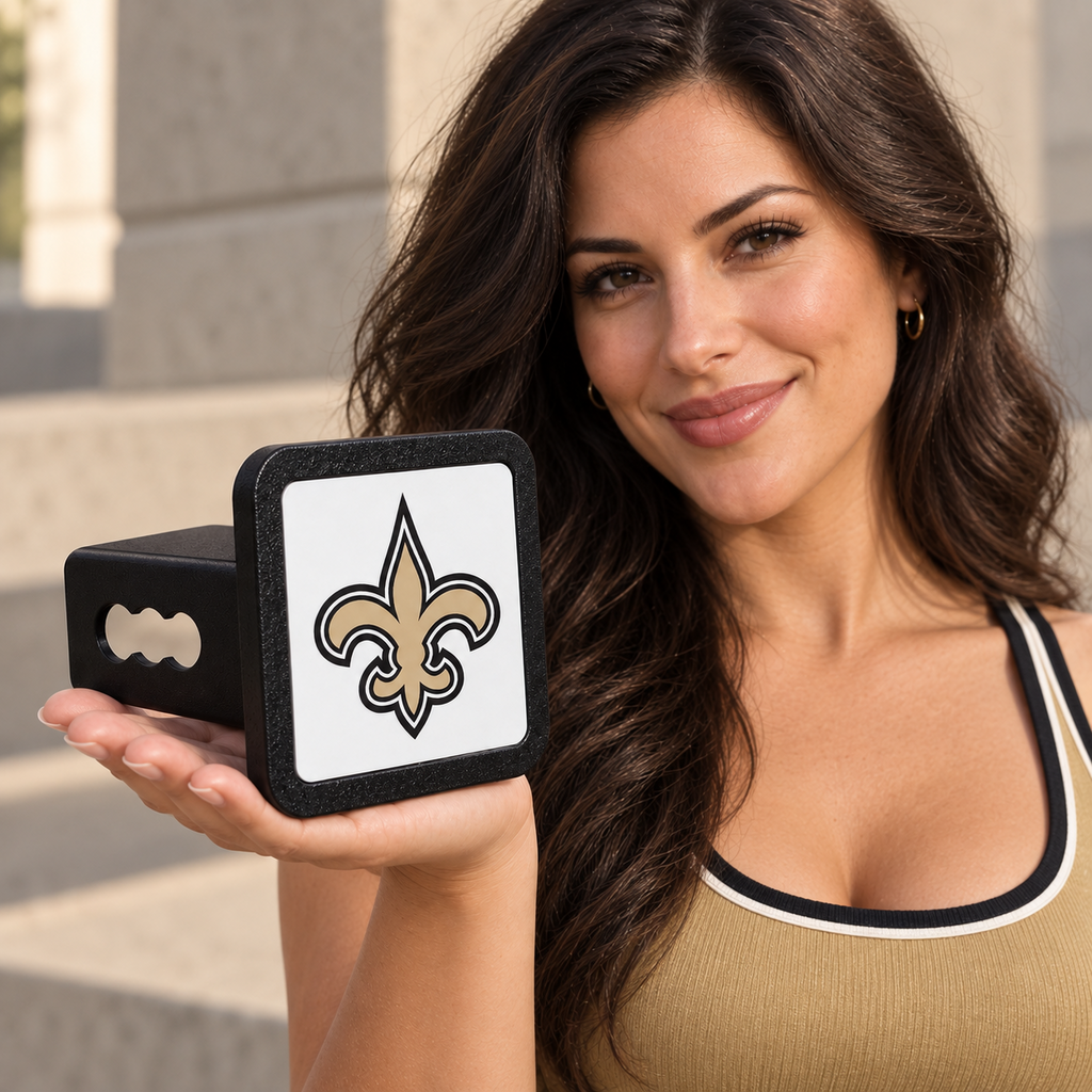 New Orleans Saints NFL Trailer Hitch Cover 2 Inch Receiver