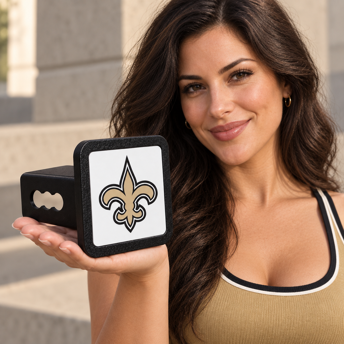New Orleans Saints NFL Trailer Hitch Cover 2 Inch Receiver