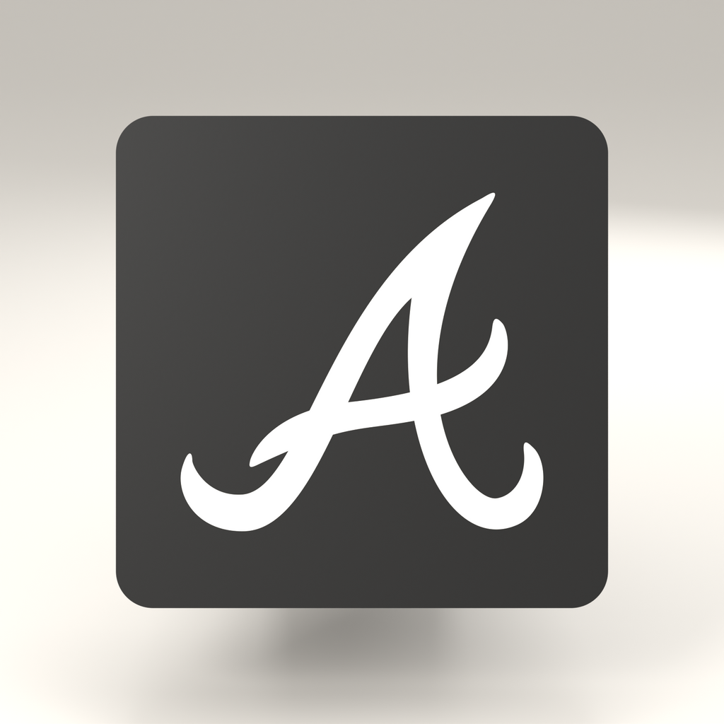 Atlanta Braves MLB Black White Trailer Hitch Cover 2 Inch Receiver Flat Script A