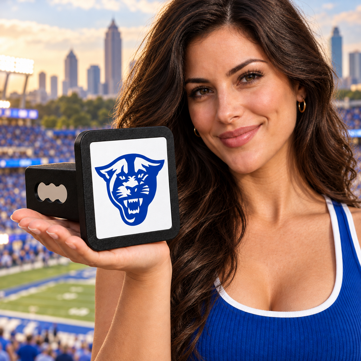 Georgia State Panthers Trailer Hitch Cover 2 Inch Receiver
