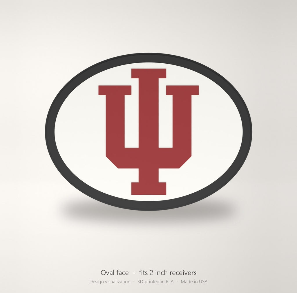 Indiana Hoosiers Oval Trailer Hitch Cover 2 Inch Receiver