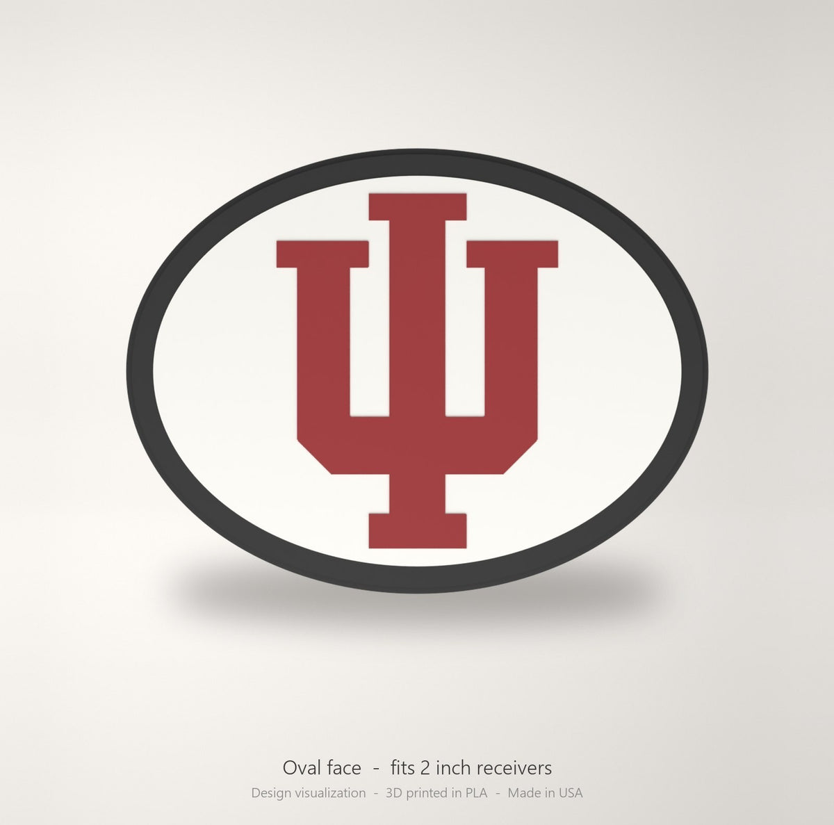 Indiana Hoosiers Oval Trailer Hitch Cover 2 Inch Receiver