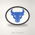 Buffalo Bulls Oval Trailer Hitch Cover 2 Inch Receiver Round