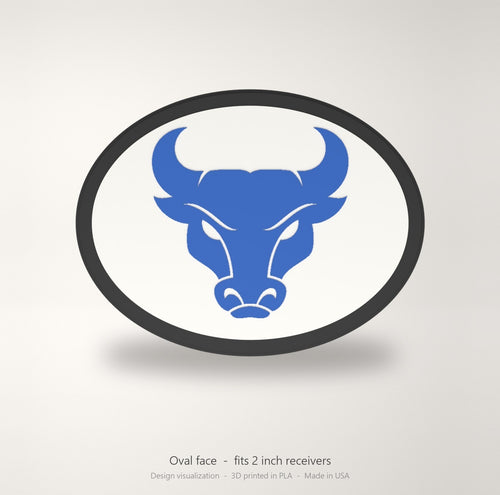 Buffalo Bulls Oval Trailer Hitch Cover 2 Inch Receiver Round