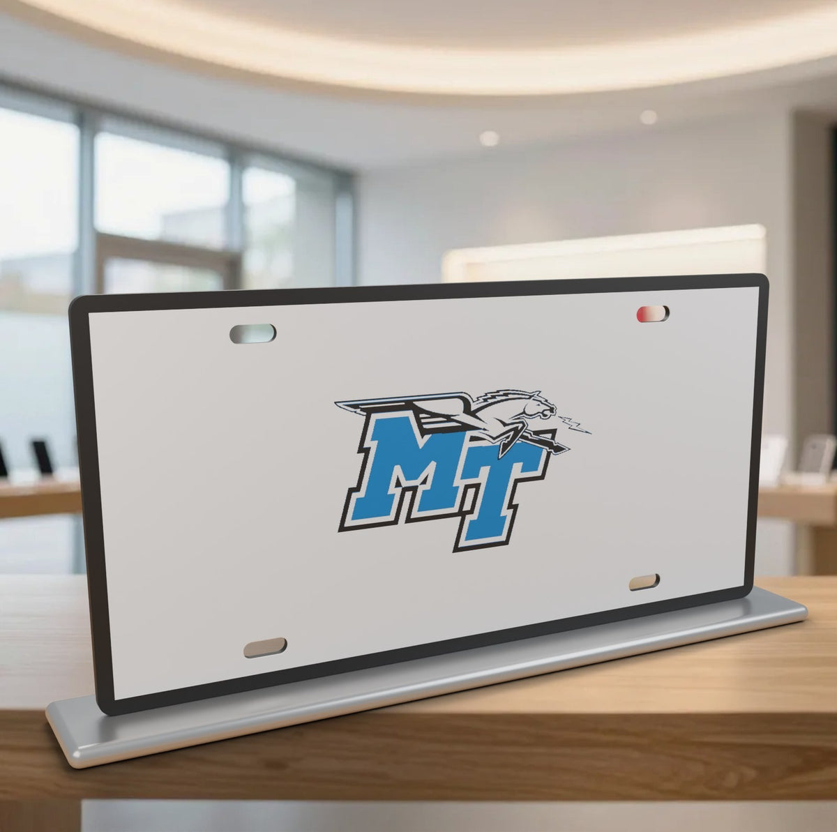 Middle Tennessee Blue Raiders MTSU License Plate Car Tag 12x6 Front