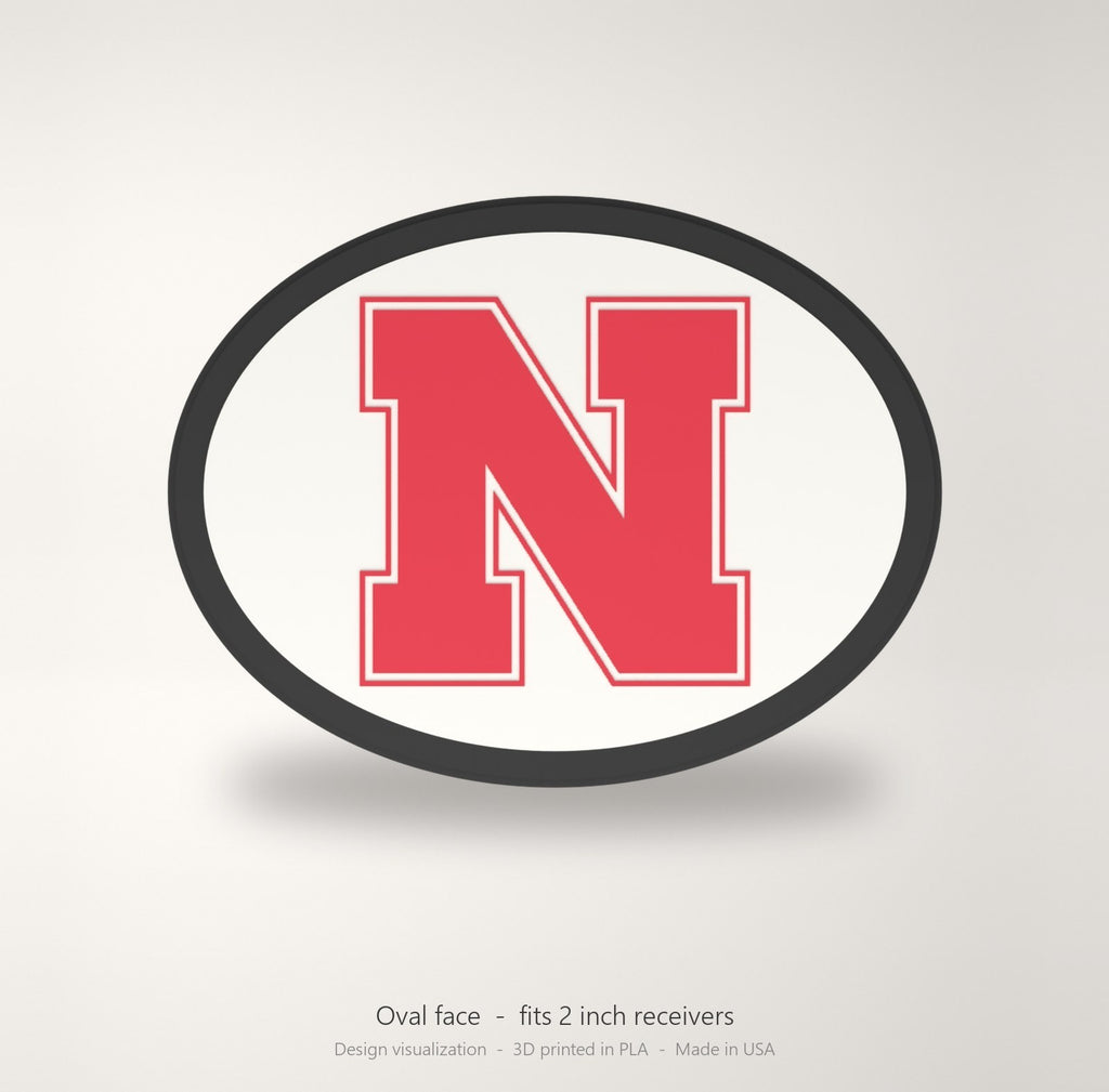Nebraska Cornhuskers Huskers Oval Trailer Hitch Cover 2 Inch Receiver