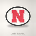 Nebraska Cornhuskers Huskers Oval Trailer Hitch Cover 2 Inch Receiver