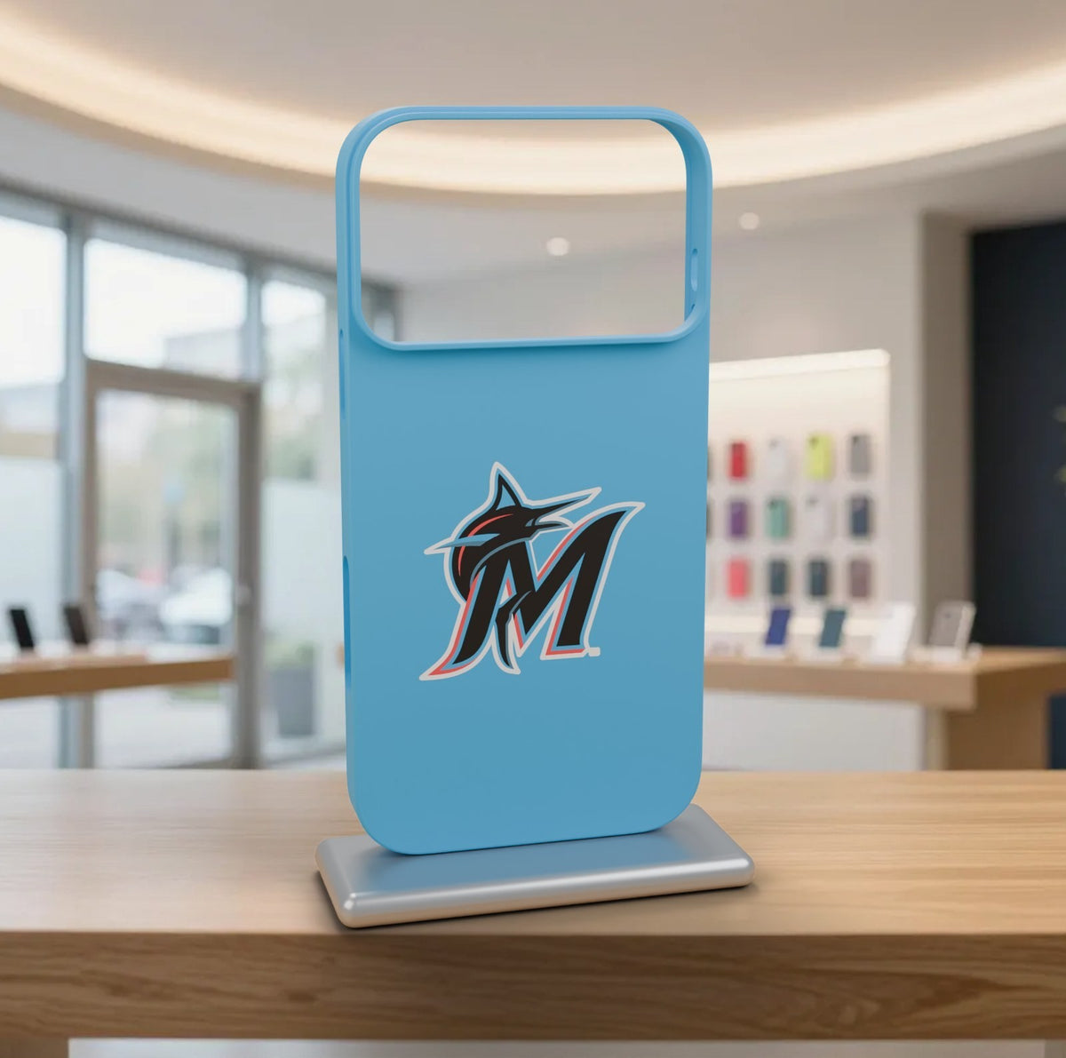 Miami Marlins Phone Case for iPhone 17 Pro Max Samsung Galaxy S26 Cover Slim