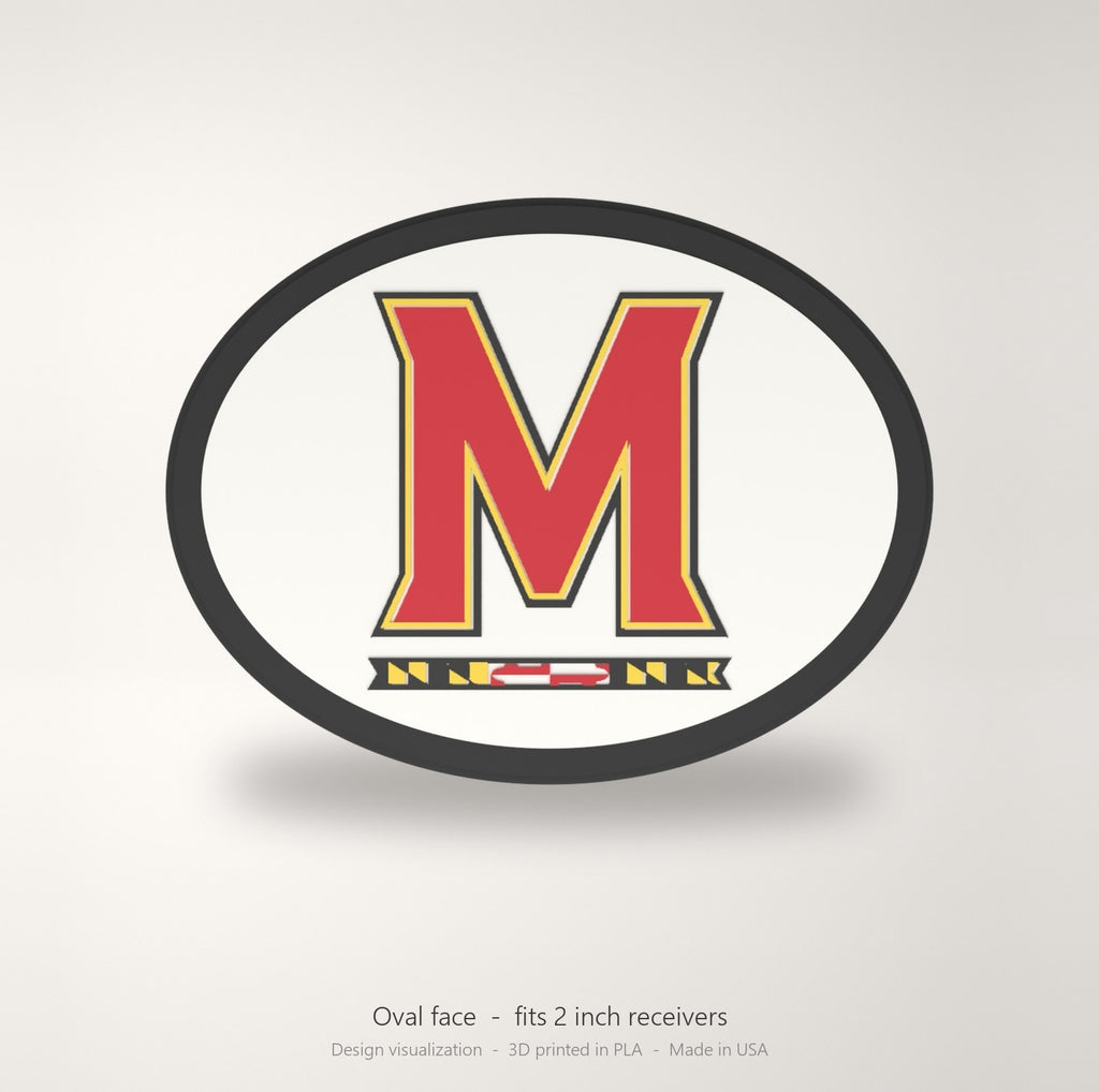 Maryland Terrapins Terps Oval Trailer Hitch Cover 2 Inch Receiver