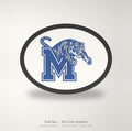 Memphis Tigers Oval Trailer Hitch Cover 2 Inch Receiver Round