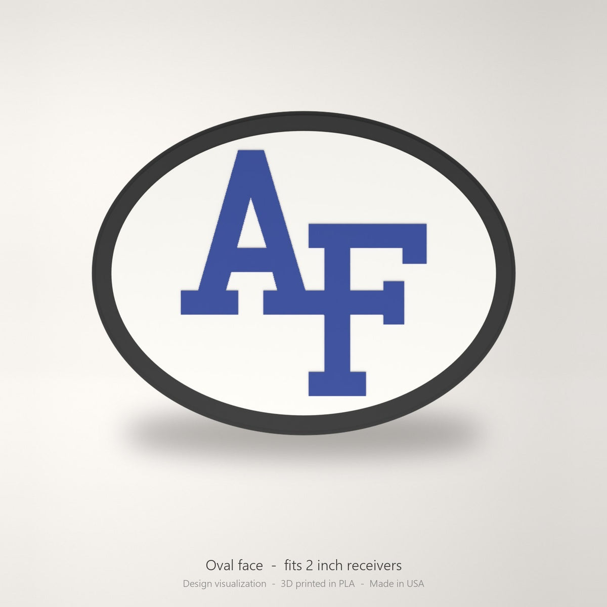 Air Force Falcons Oval Trailer Hitch Cover 2 Inch Receiver