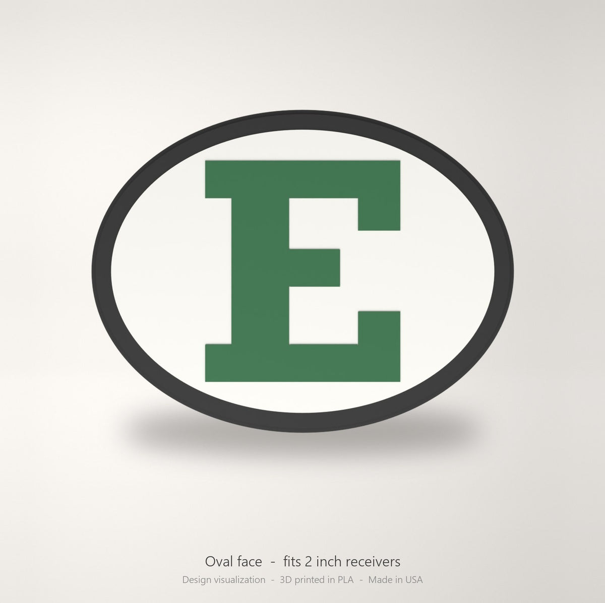 Eastern Michigan Eagles EMU Oval Trailer Hitch Cover 2 Inch Receiver