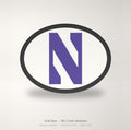 Northwestern Wildcats Oval Trailer Hitch Cover 2 Inch Receiver