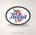 Tulsa Golden Hurricane Oval Trailer Hitch Cover 2 Inch Receiver