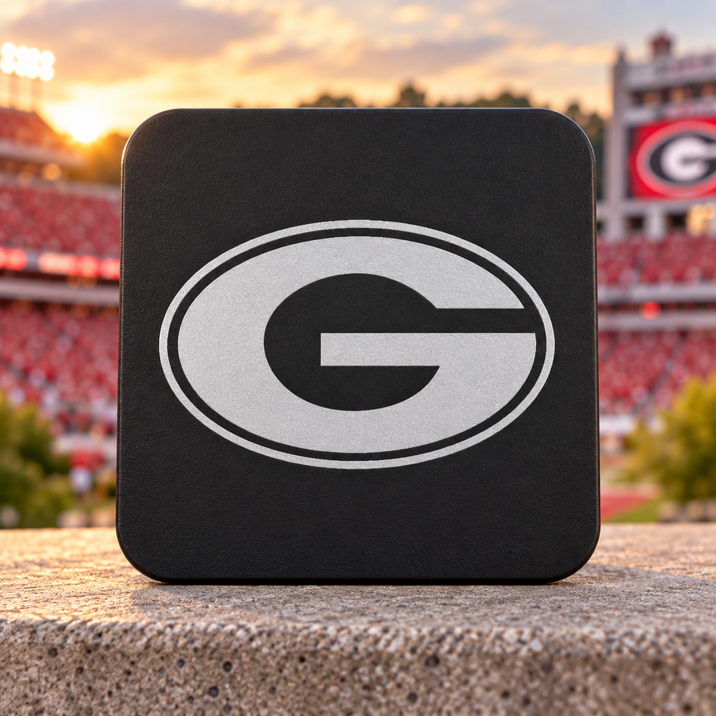 UGA Georgia Bulldogs Dawgs Blackout Trailer Hitch Cover 2 Inch Receiver