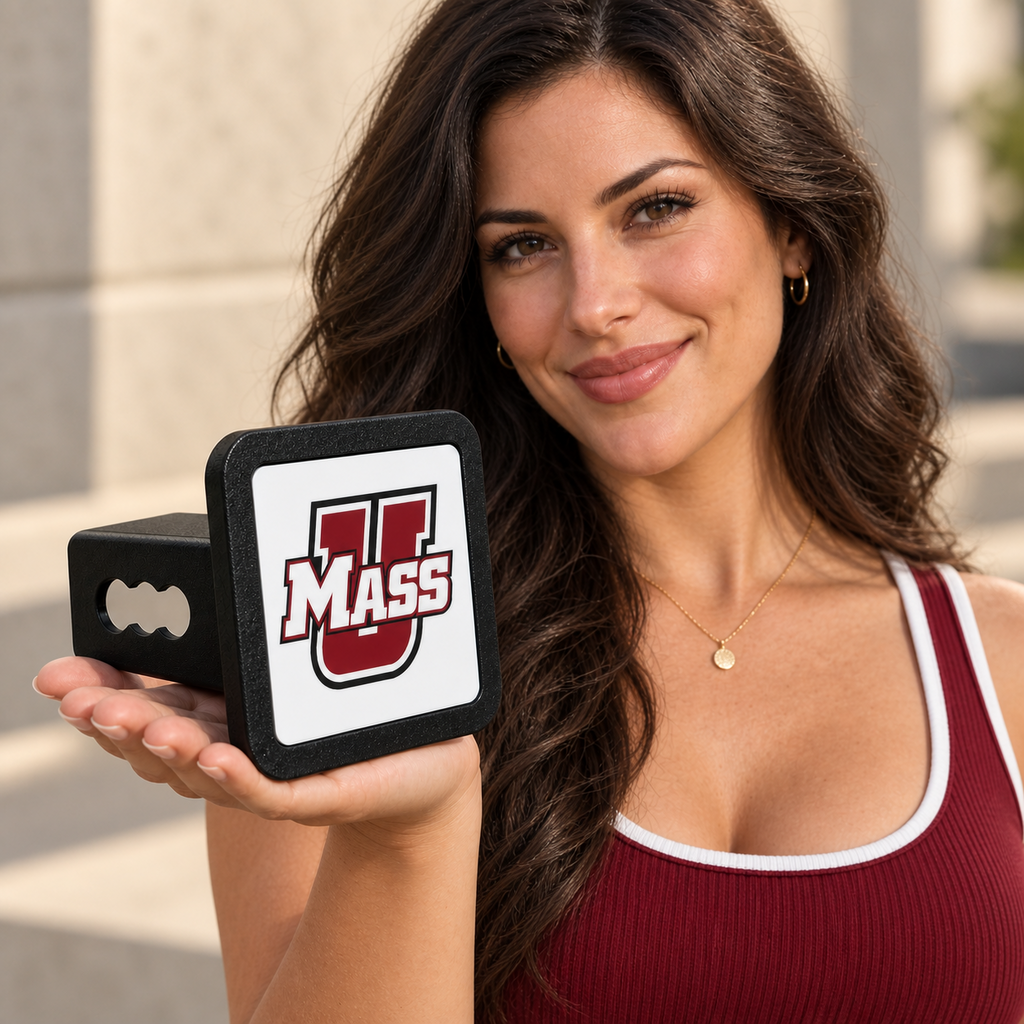 Massachusetts Minutemen UMass Trailer Hitch Cover 2 Inch Receiver