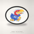 Kansas Jayhawks KU Oval Trailer Hitch Cover 2 Inch Receiver