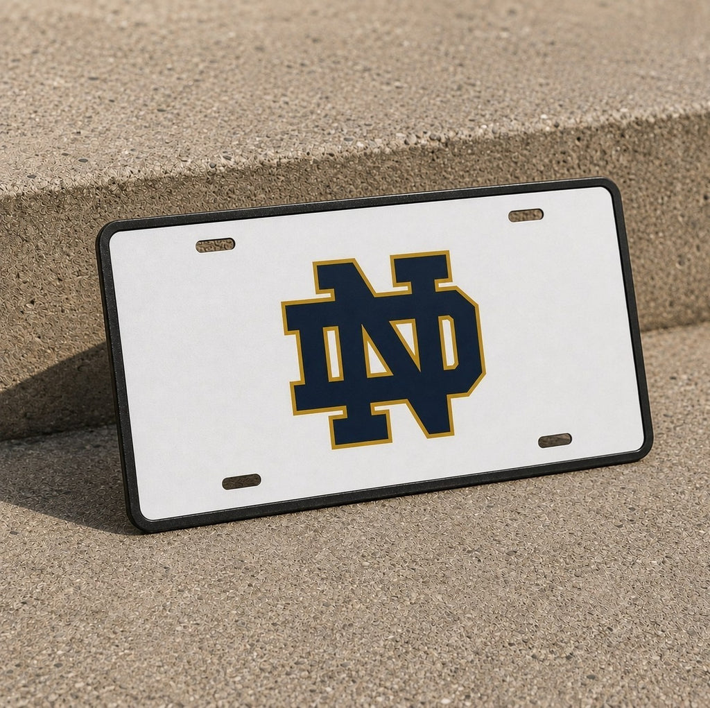 Notre Dame Fighting Irish College Football License Plate Car Tag 12x6 Front