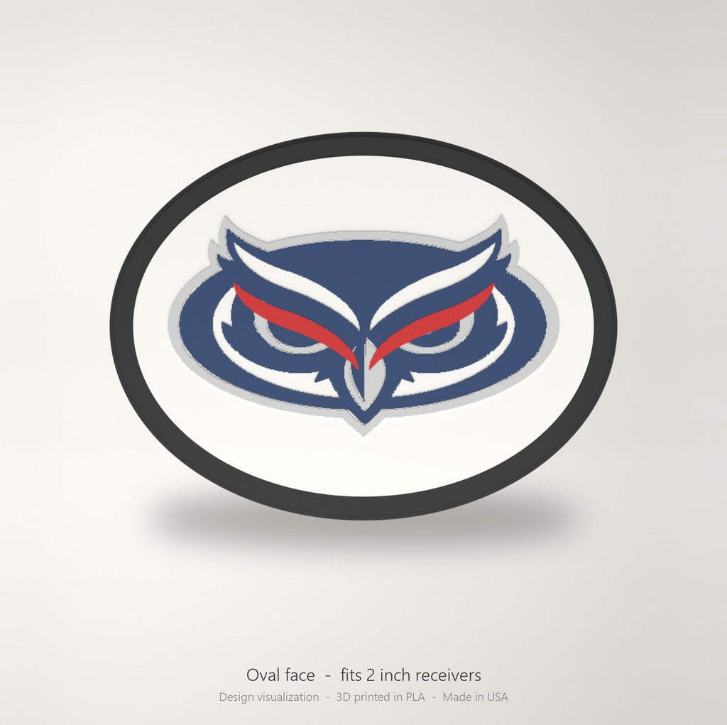Florida Atlantic Owls FAU Oval Trailer Hitch Cover 2 Inch Receiver