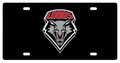 New Mexico Lobos UNM License Plate Car Tag 12x6 Black Front