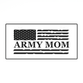 Army Mom Flag License Plate Car Tag 12x6 White Black PETG