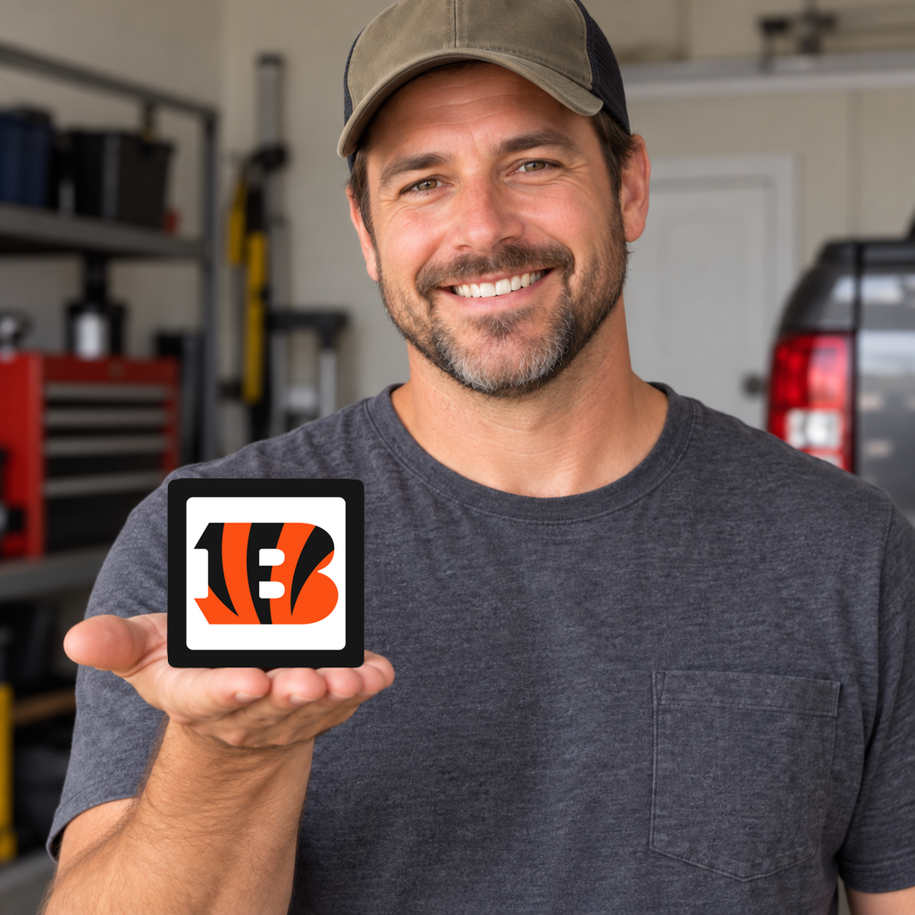 Cincinnati Bengals NFL 3-Inch Square Hitch Cover for 1.25 or 2 Inch Receiver