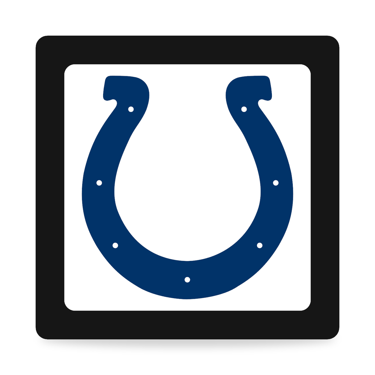 Indianapolis Colts NFL 3-Inch Square Hitch Cover for 1.25 or 2 Inch Receiver