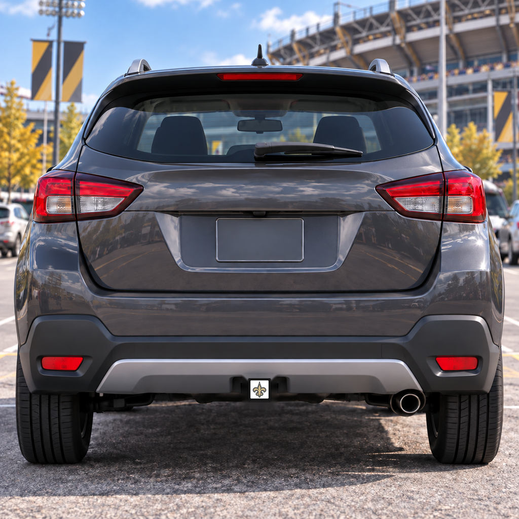 New Orleans Saints NFL 3-Inch Square Hitch Cover for 1.25 or 2 Inch Receiver