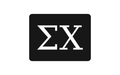 Sigma Chi Greek Letter Hitch Cover Black White 2 Inch Receiver