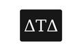 Delta Tau Delta Greek Letter Hitch Cover Black White 2 Inch Receiver