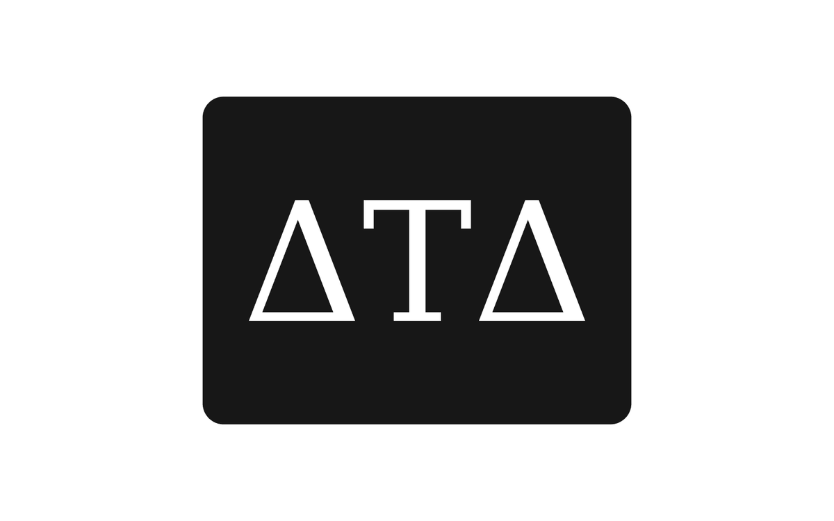 Delta Tau Delta Greek Letter Hitch Cover Black White 2 Inch Receiver
