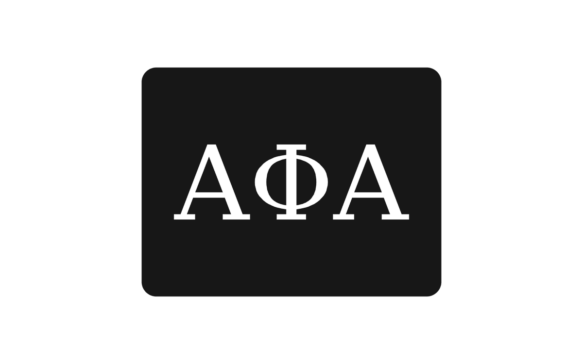 Alpha Phi Alpha Greek Letter Hitch Cover Black White 2 Inch Receiver