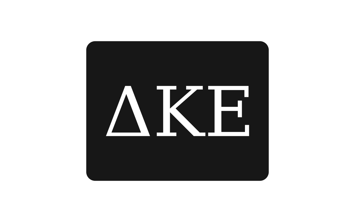 Delta Kappa Epsilon Greek Letter Hitch Cover Black White 2 Inch Receiver