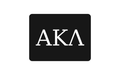 Alpha Kappa Lambda Greek Letter Hitch Cover Black White 2 Inch Receiver