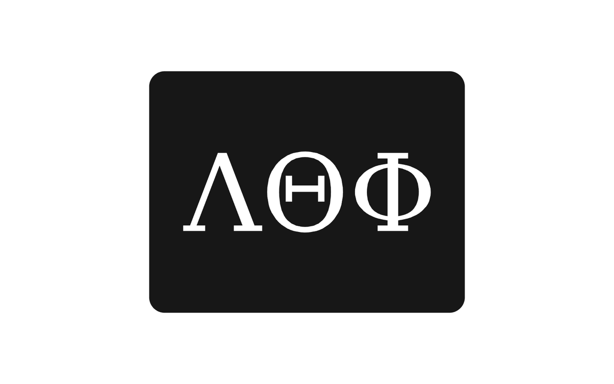 Lambda Theta Phi Greek Letter Hitch Cover Black White 2 Inch Receiver