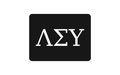 Lambda Sigma Upsilon Greek Letter Hitch Cover Black White 2 Inch Receiver
