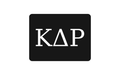 Kappa Delta Rho Greek Letter Hitch Cover Black White 2 Inch Receiver