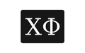 Chi Phi Greek Letter Hitch Cover Black White 2 Inch Receiver