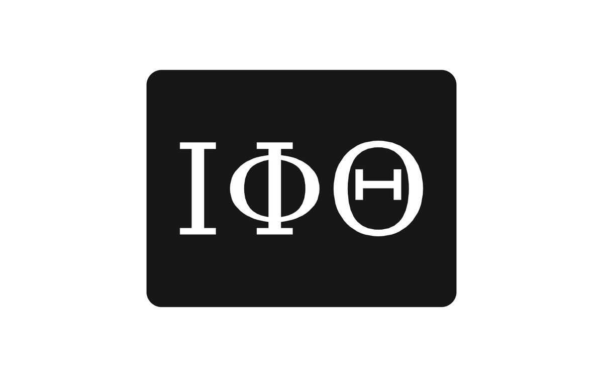 Iota Phi Theta Greek Letter Hitch Cover Black White 2 Inch Receiver
