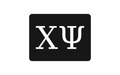 Chi Psi Greek Letter Hitch Cover Black White 2 Inch Receiver