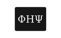 Phi Eta Psi Greek Letter Hitch Cover Black White 2 Inch Receiver
