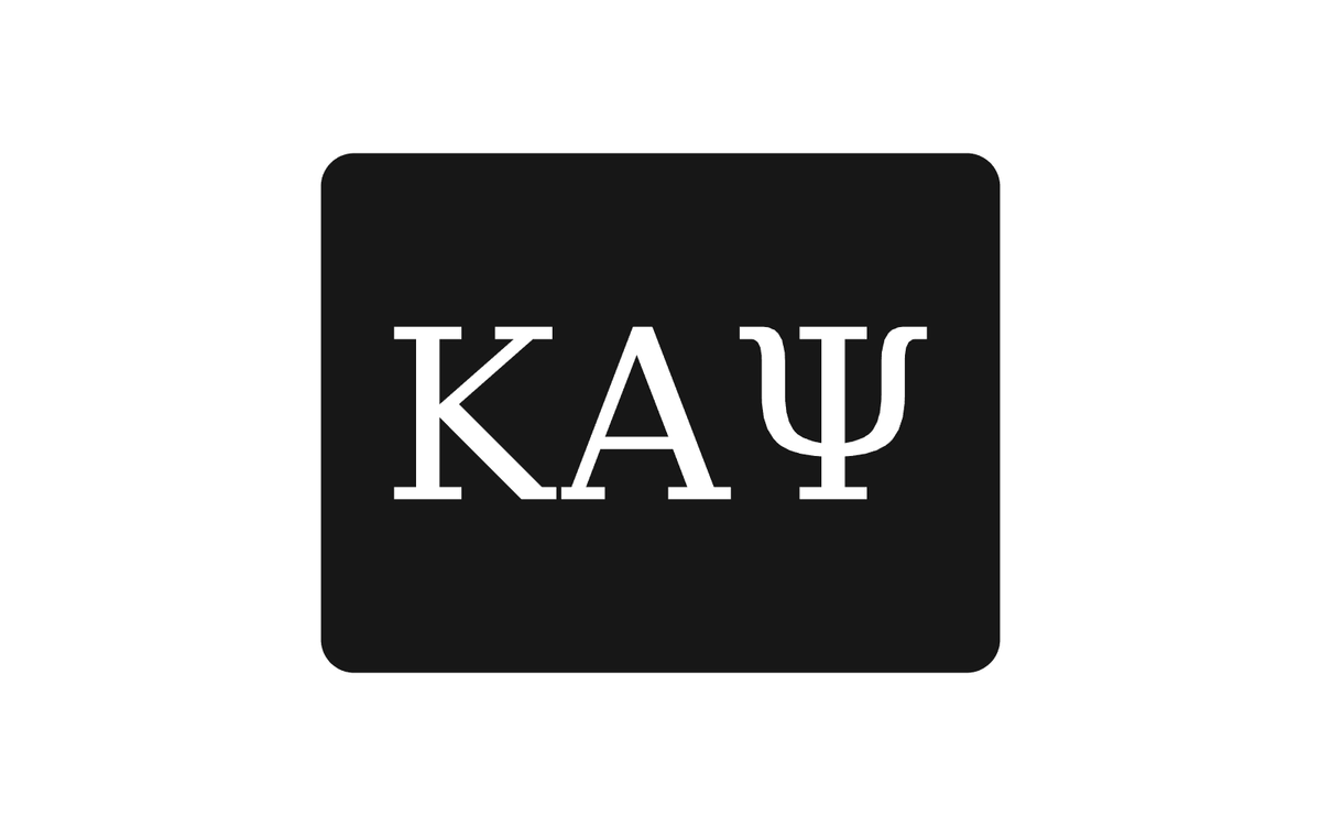 Kappa Alpha Psi Greek Letter Hitch Cover Black White 2 Inch Receiver