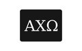 Alpha Chi Omega Greek Letter Hitch Cover Black White 2 Inch Receiver