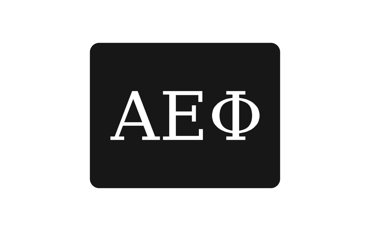Alpha Epsilon Phi Greek Letter Hitch Cover Black White 2 Inch Receiver